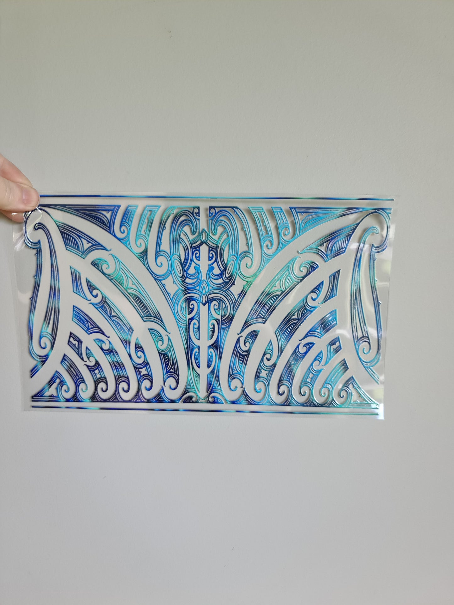 XL UV DTF DECAL MAORI DESIGN 28CMX17CM for touch lamps #58