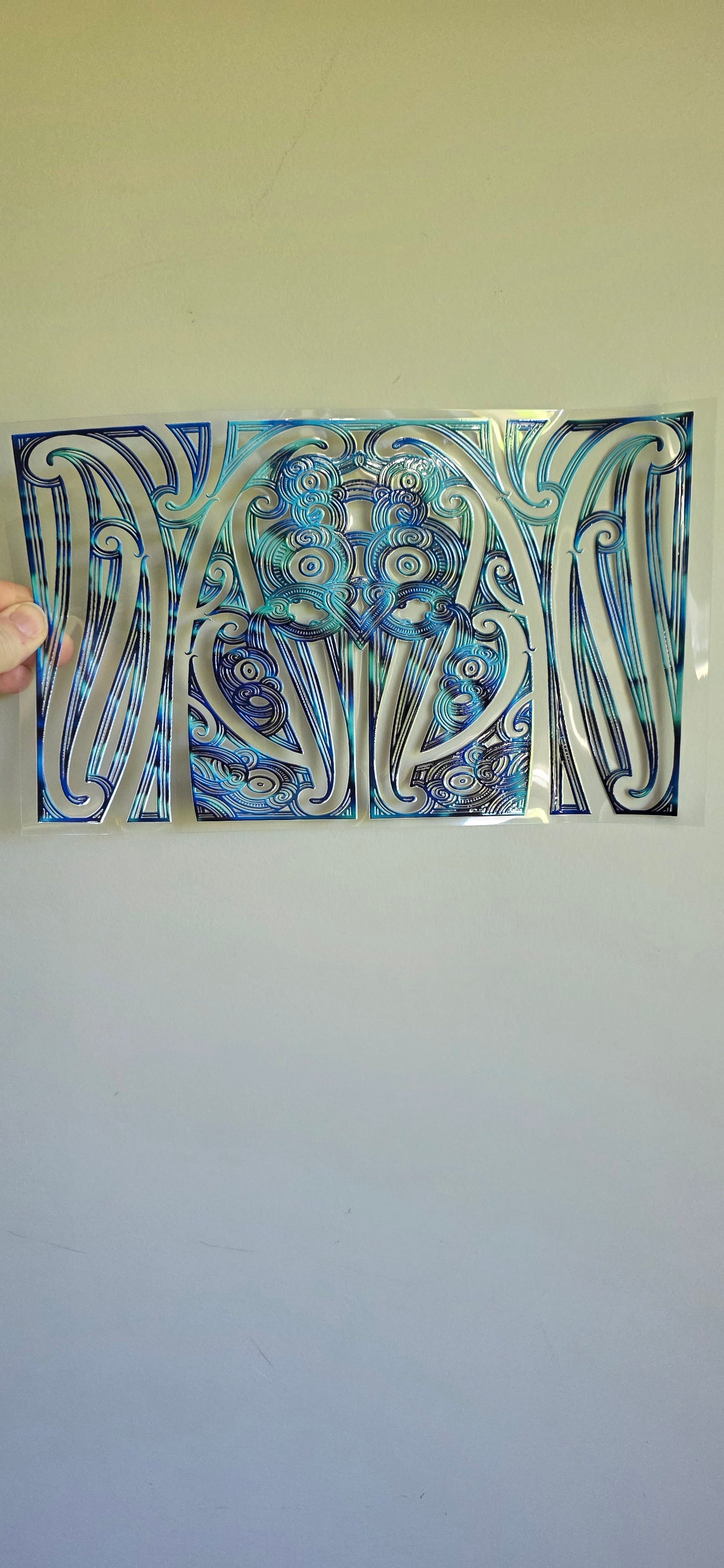 XL UV DTF DECAL MAORI DESIGN 28CMX17CM for touch lamps #177