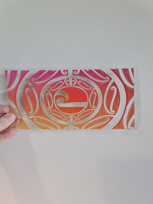 UV dtf Maori design 23cmx11cm 16oz wrap #904