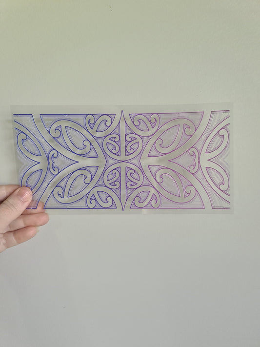 UV dtf Maori design 23cmx11cm 16oz wrap #623