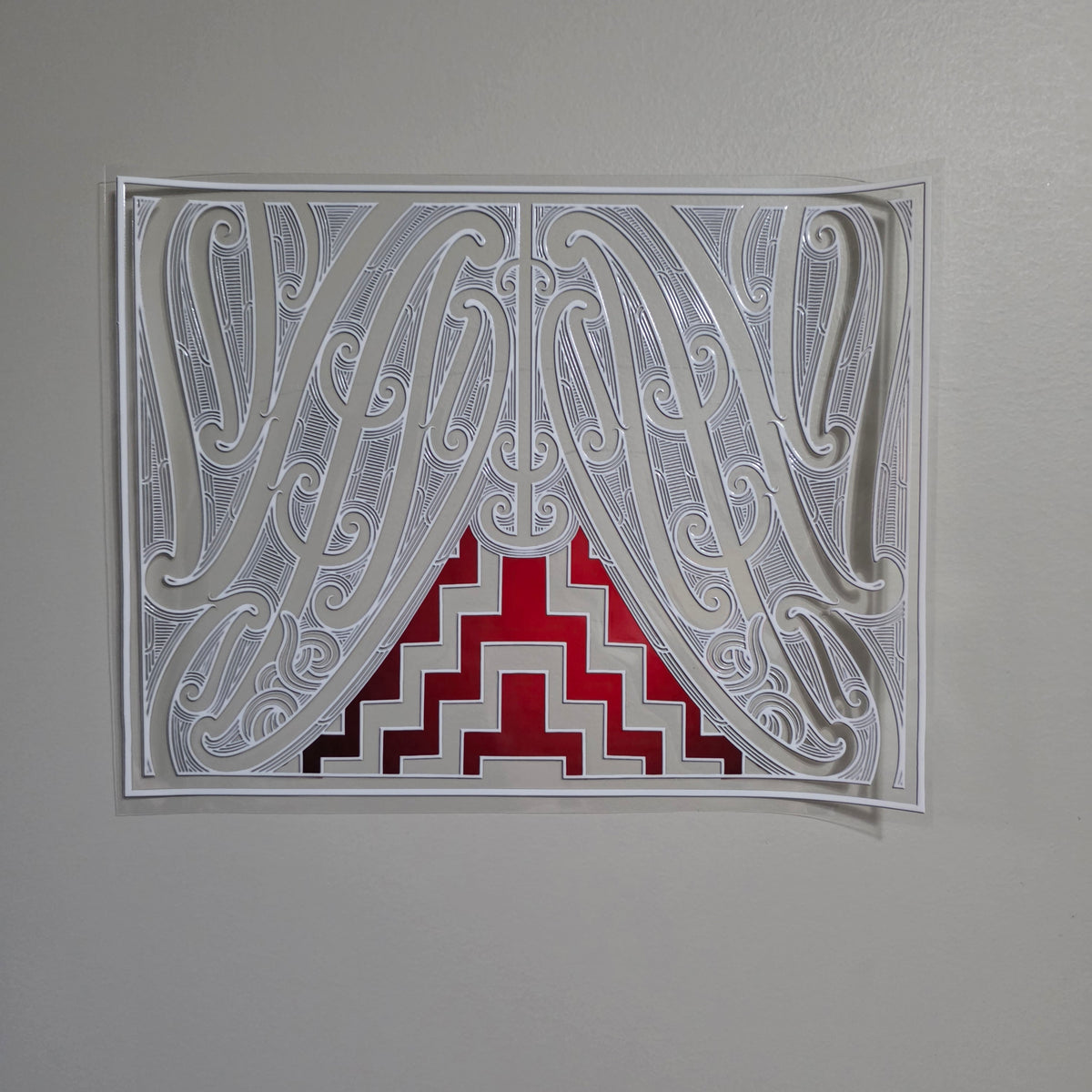 XL UV DTF DECAL MAORI DESIGN 30CMX23CM for Floor lamp size  #15