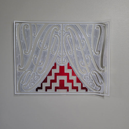 XL UV DTF DECAL MAORI DESIGN 30CMX23CM for Floor lamp size  #15