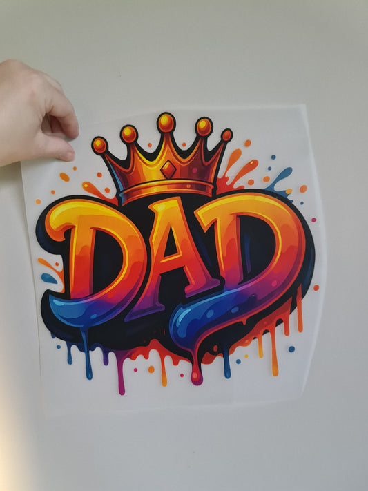 Sublimation custom Maori design Iron on 30cm dad