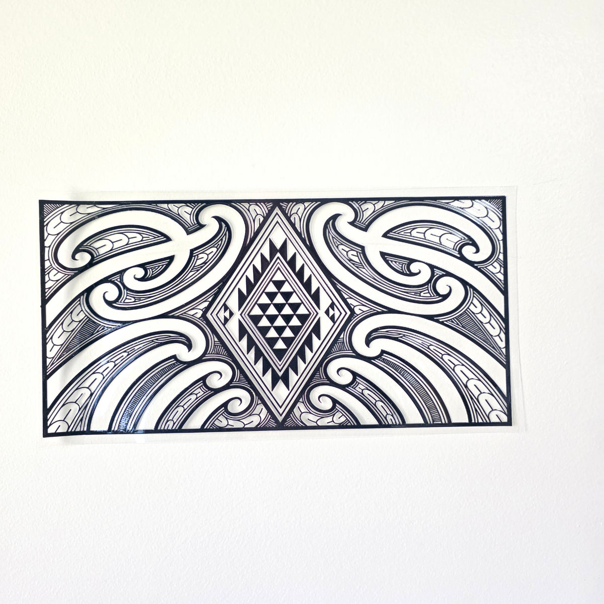 30cmx 15cm size UV DTF DECAL MAORI DESIGN for Table lamps #12