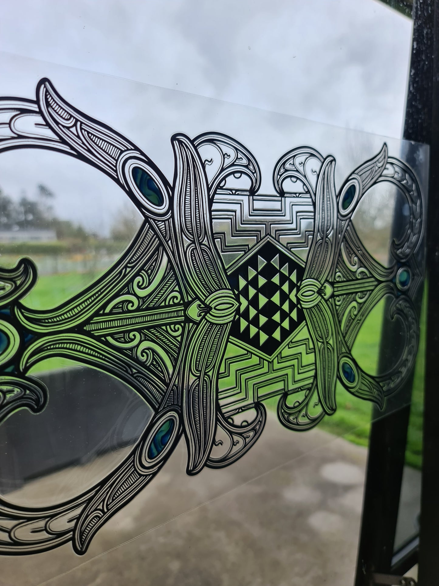 XXL UV DTF DECAL MAORI DESIGN 40CMX23CM Window decal
