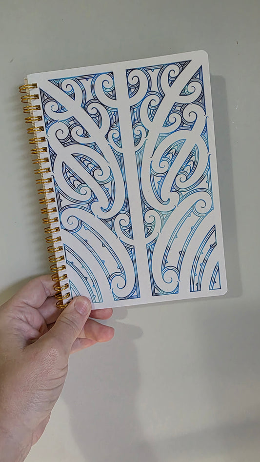 Custom A5 Maori design notebook