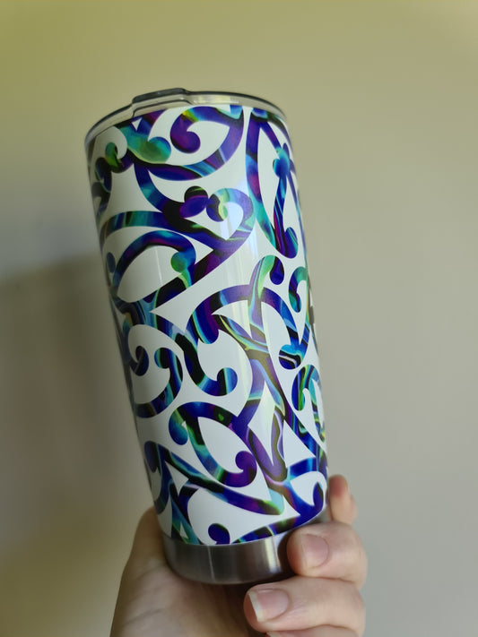 20oz custom Maori design travel cup