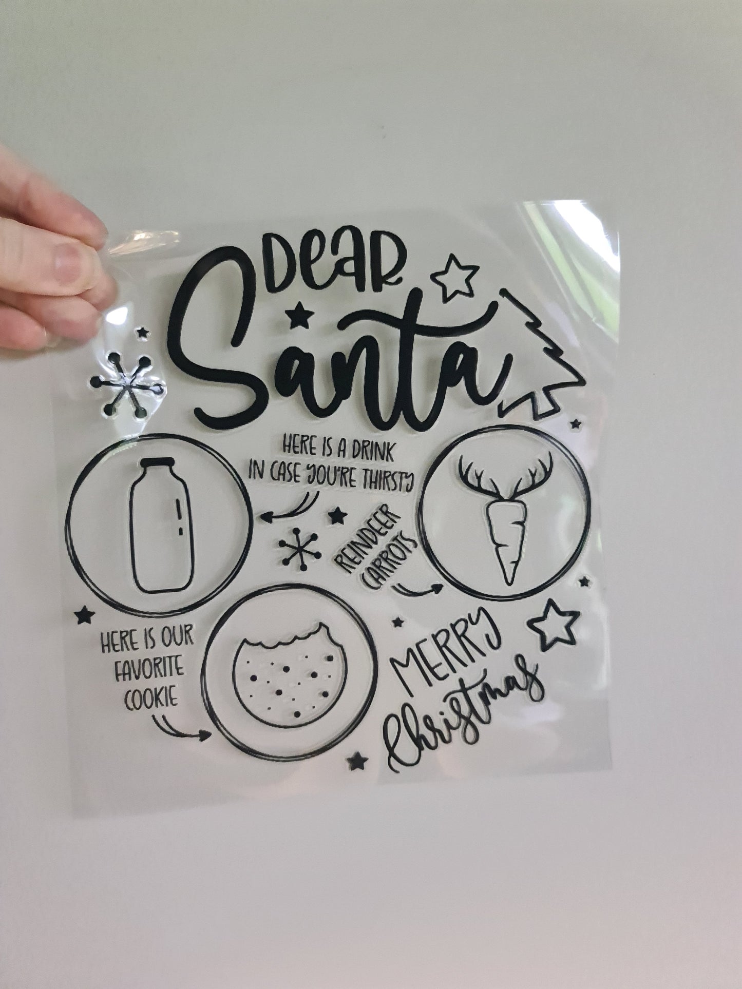 Santa Plate UV DTF 20cm #4