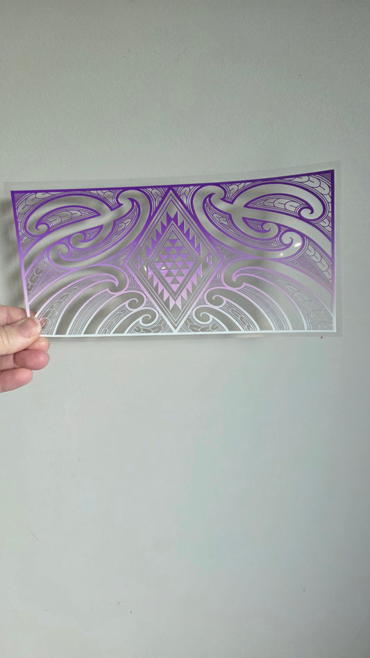 UV dtf transfer Maori design 24cmx11cm 16oz wrap #1588