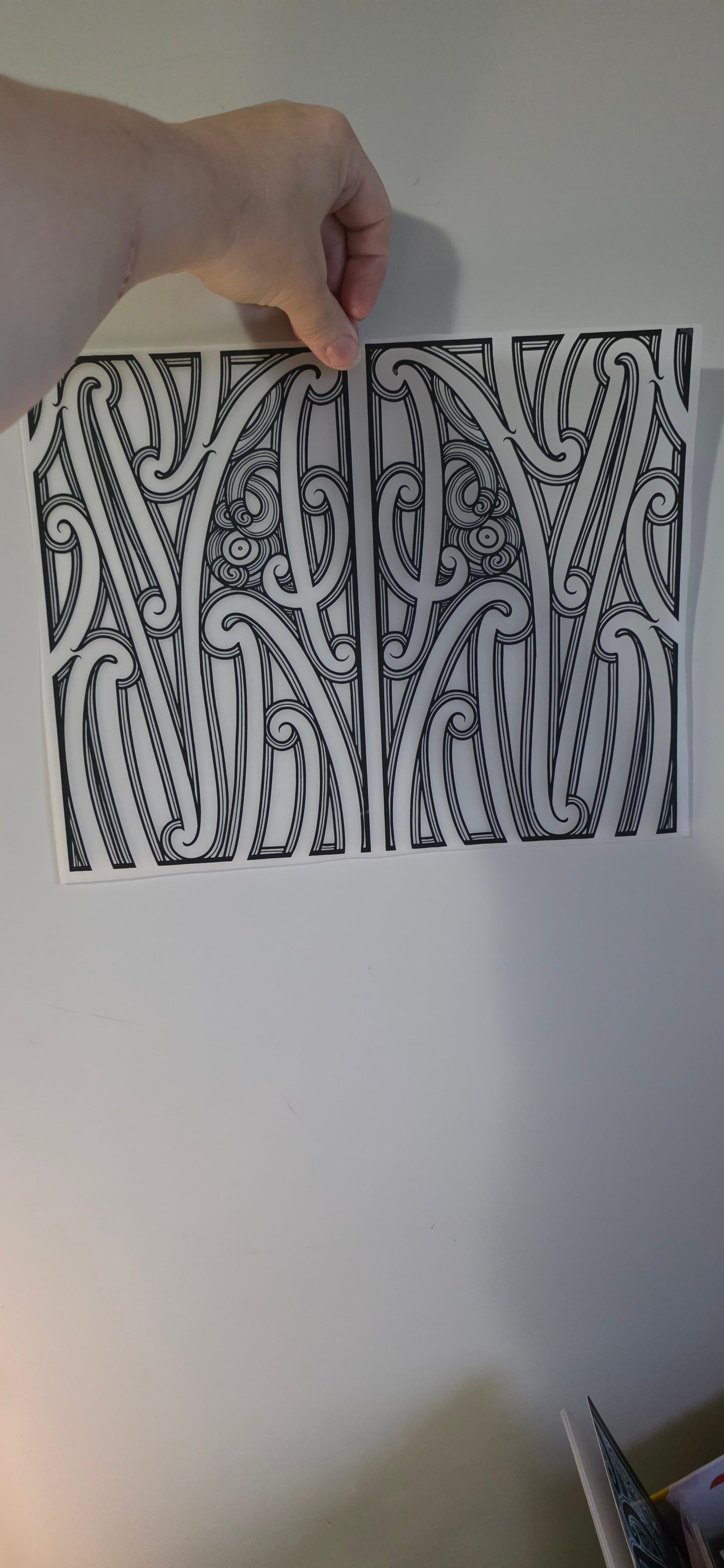 Maori design Iron on DTF 30cm for clothing
