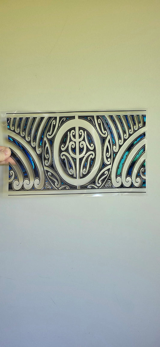XL UV DTF DECAL MAORI DESIGN 28CMX17CM for touch lamps #138