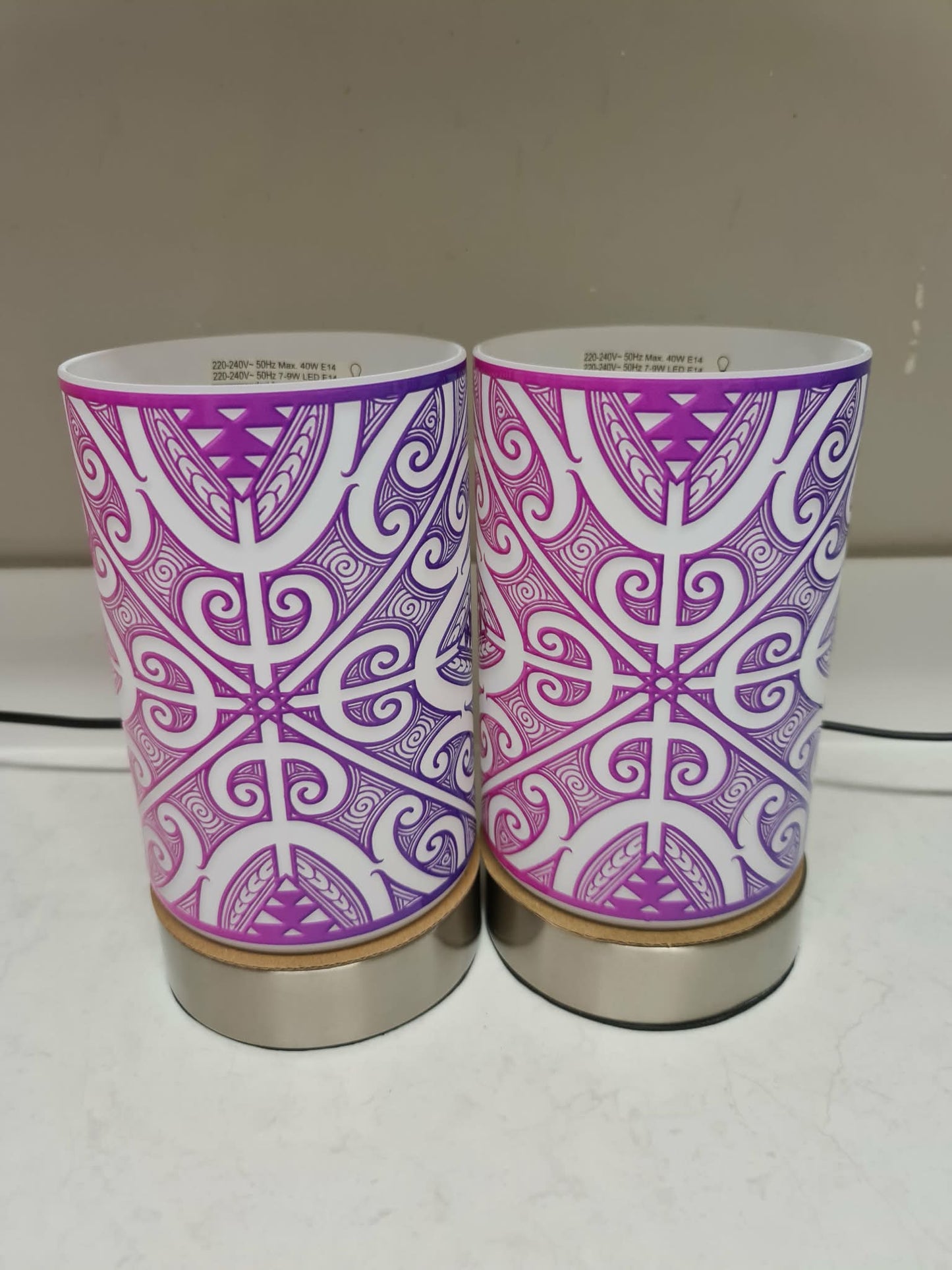 Maori design touch lamp - set 2 lamps (pre-order)