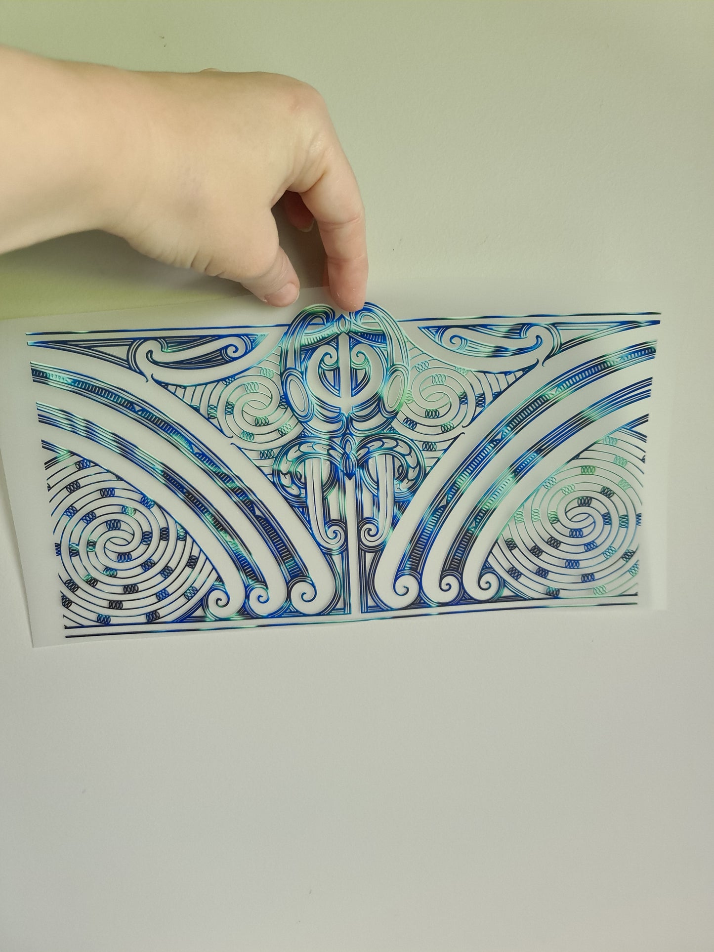 Custom Maori design Iron on DTF 30cm for clothing