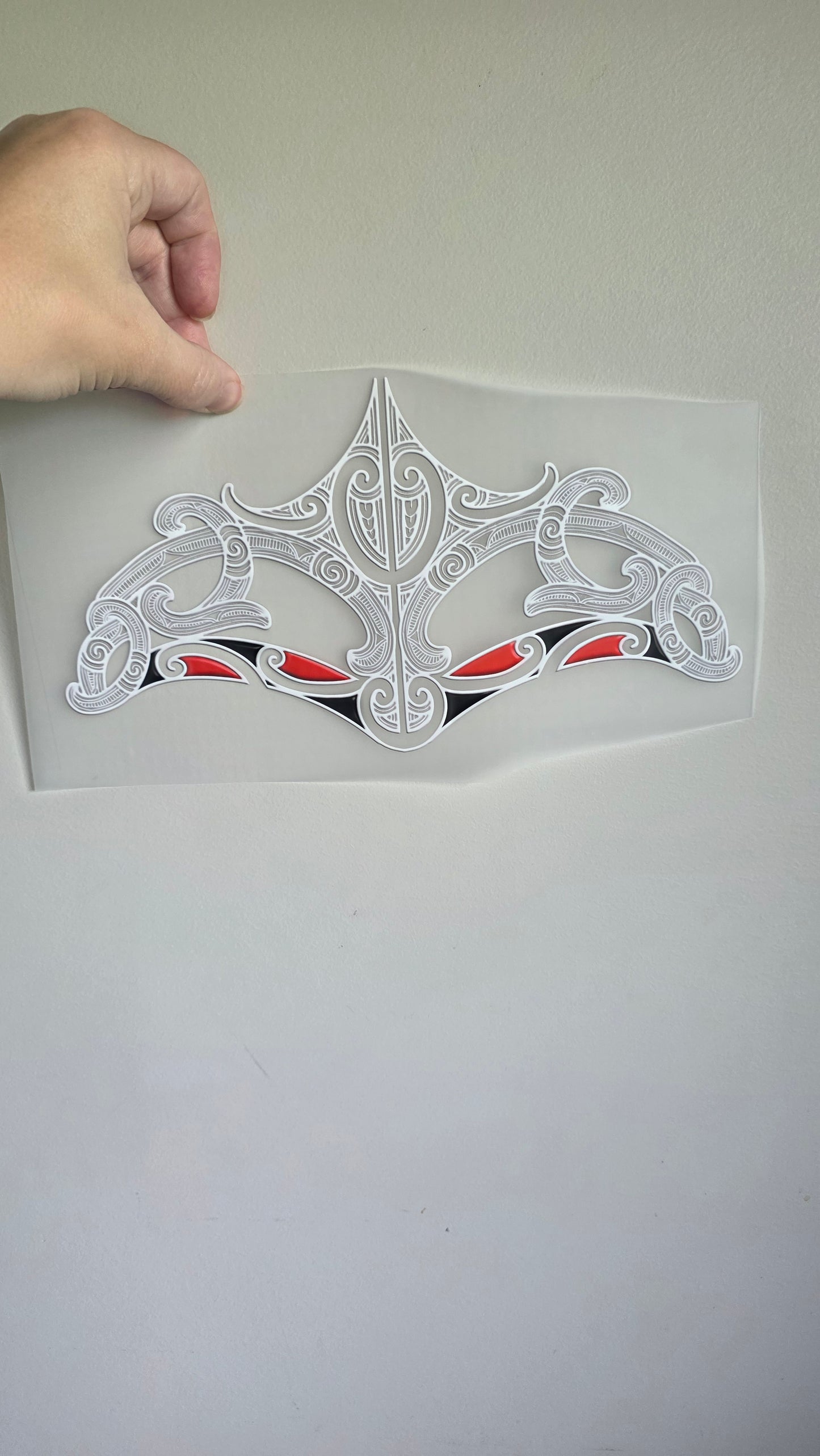 Maori design Iron on DTF 30cm for clothing