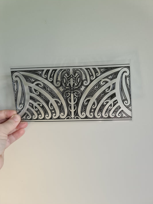 UV dtf transfer Maori design 23cmx11cm 16oz wrap #1423