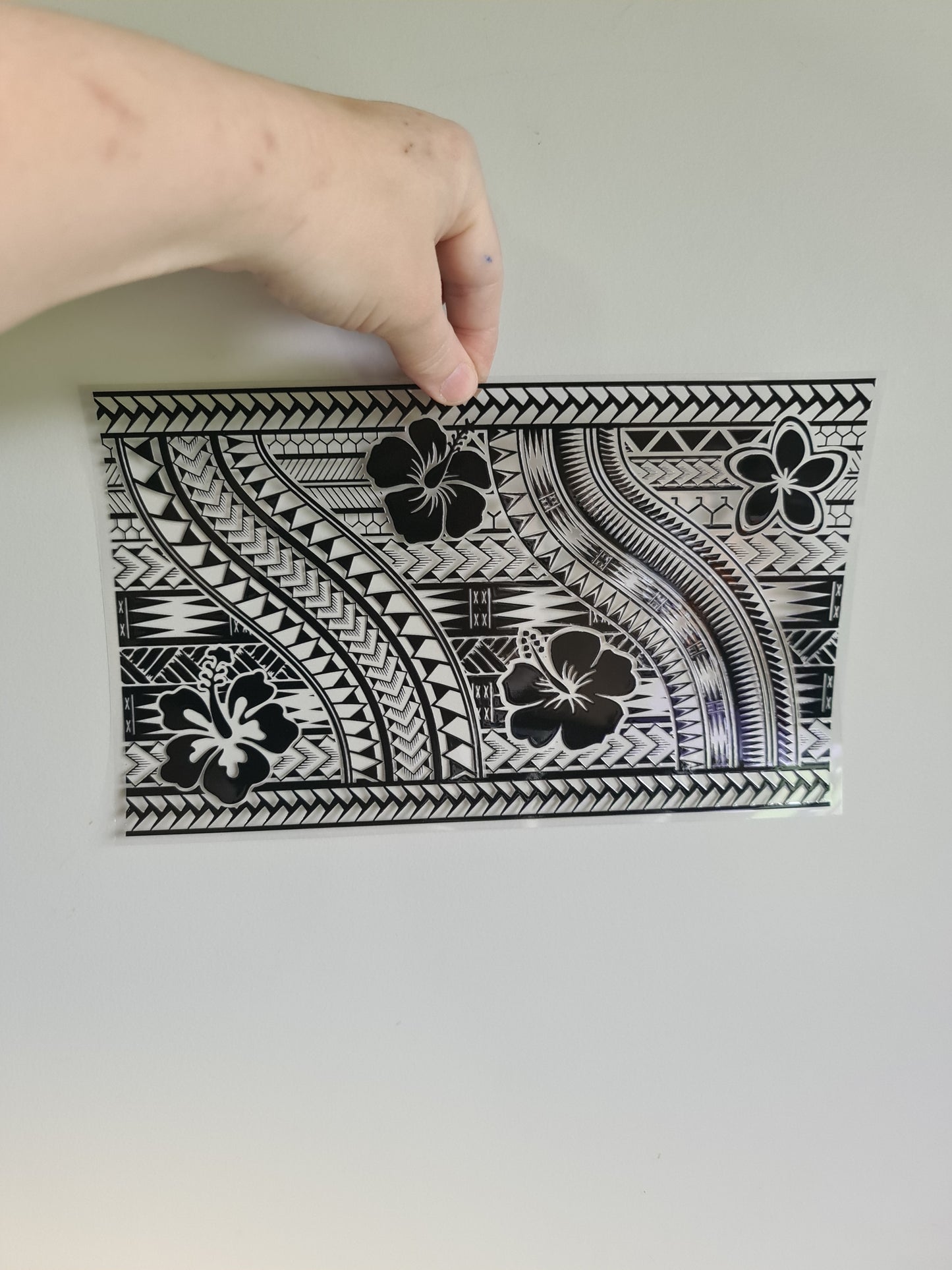 XL UV DTF DECAL MAORI DESIGN 28CMX17CM for touch lamps #122