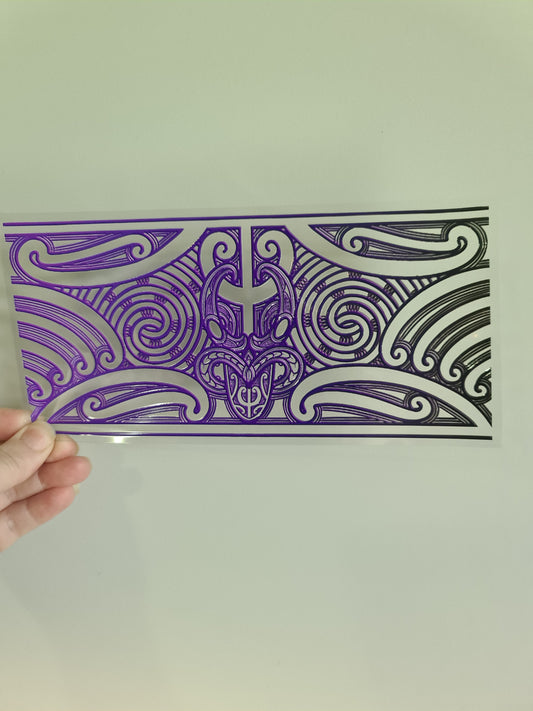 UV dtf transfer Maori design 23cmx11cm 16oz wrap #1211