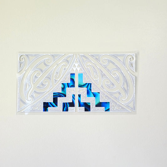 30cmx 15cm size UV DTF DECAL MAORI DESIGN for Table lamps #01