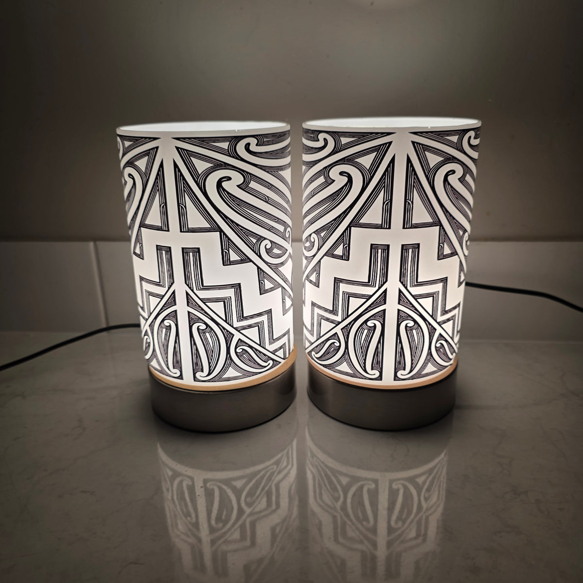 Maori design touch lamp - set 2 lamps (pre-order)