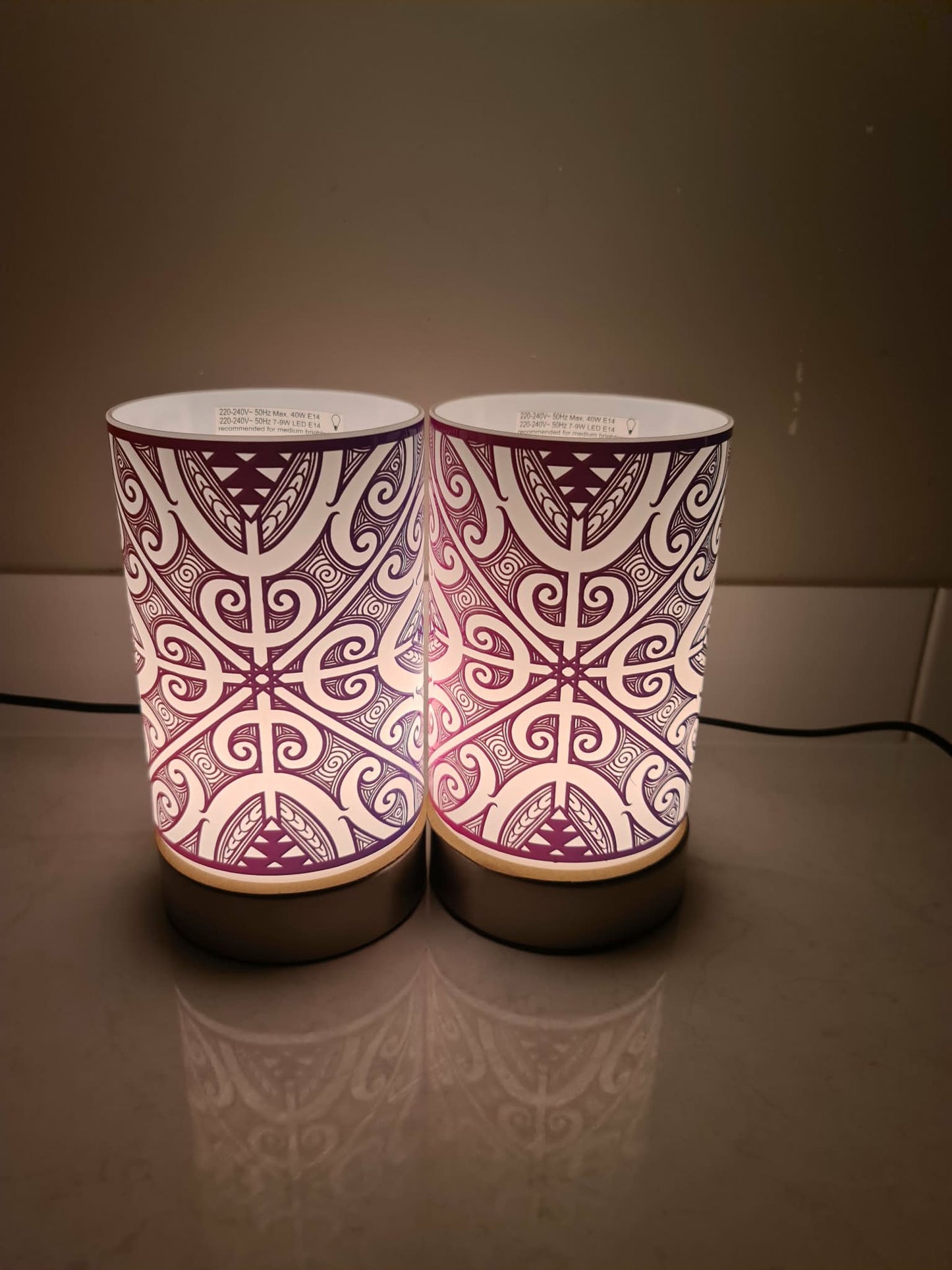 Maori design touch lamp - set 2 lamps (pre-order)