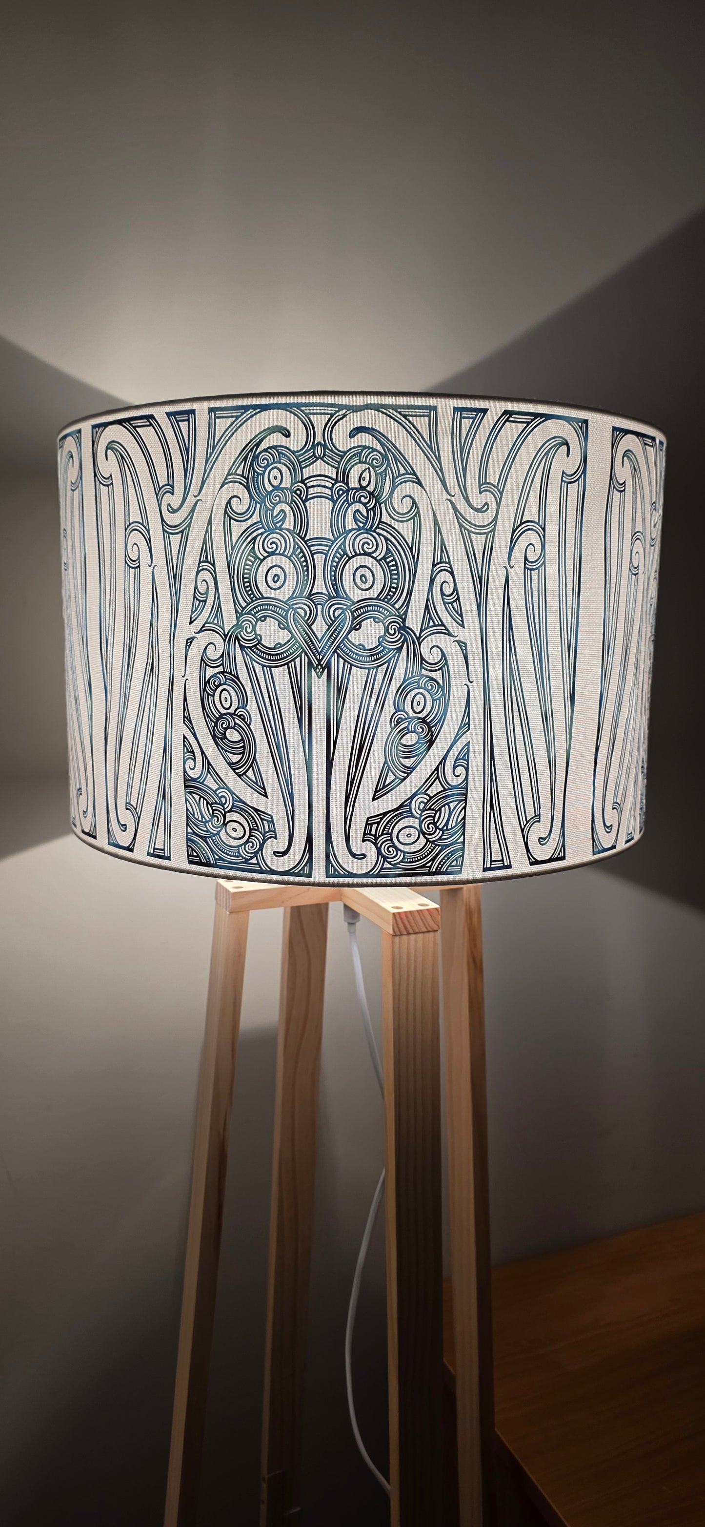Maori Design Boston Floor Lamp - Paua design -   PRE-ORDER