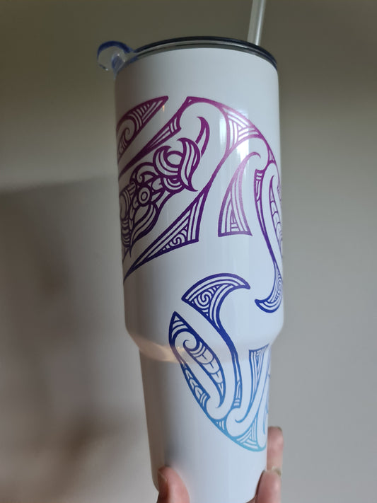 40oz Custom Maori design Tumbler