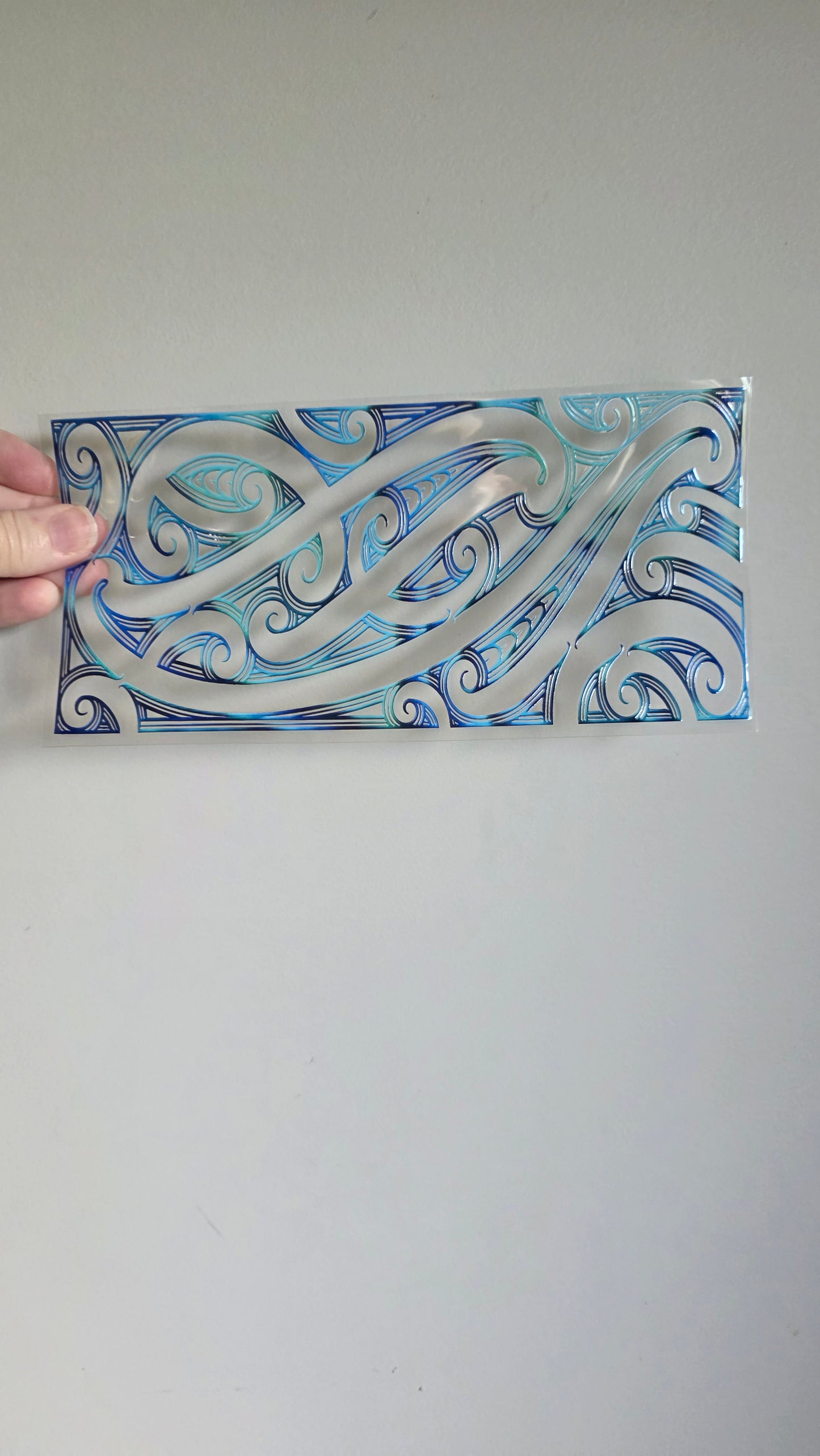 UV dtf transfer Maori design 24cmx11cm 16oz wrap #1619