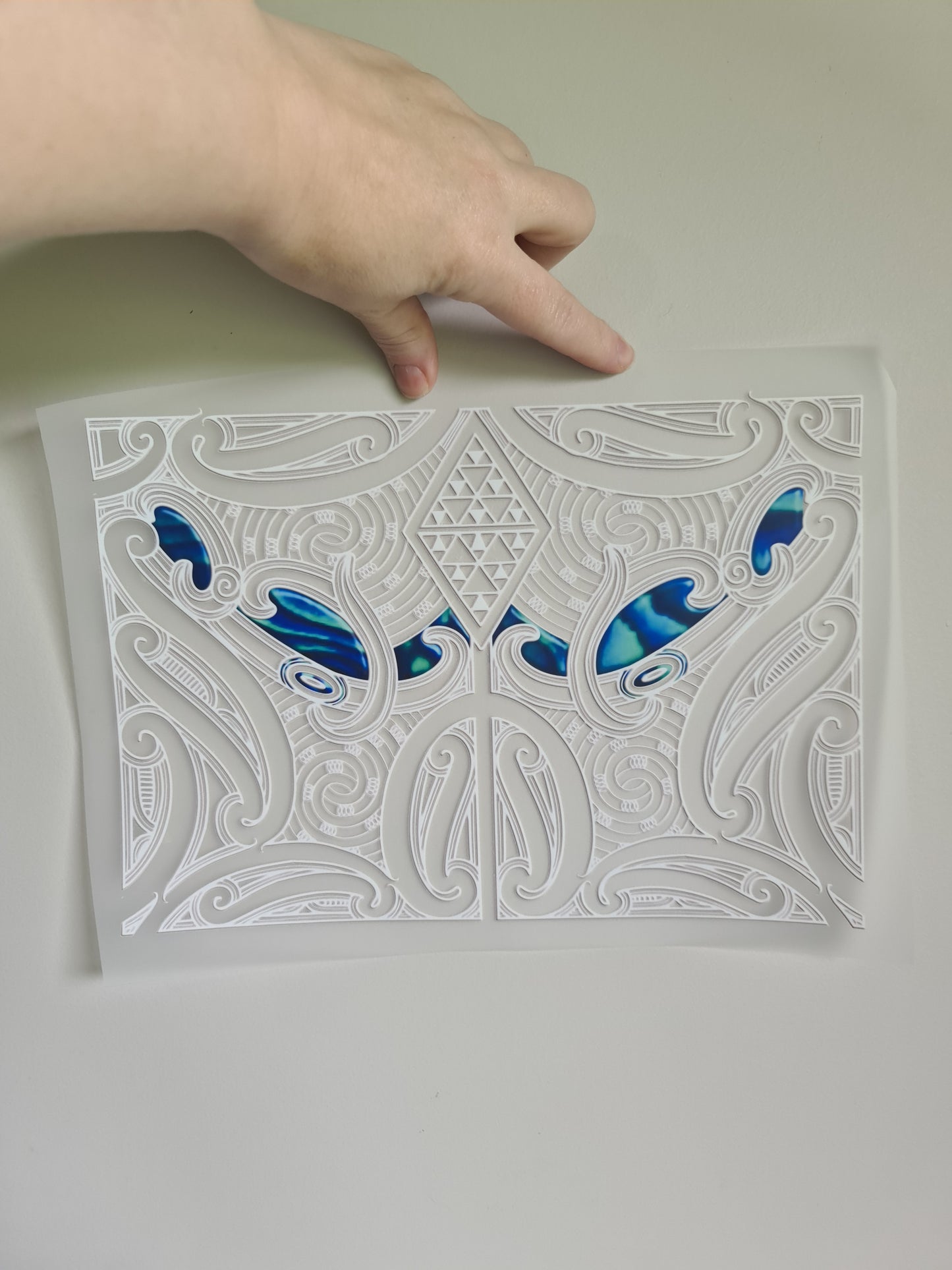 Custom Maori design Iron on DTF 30cm for clothing