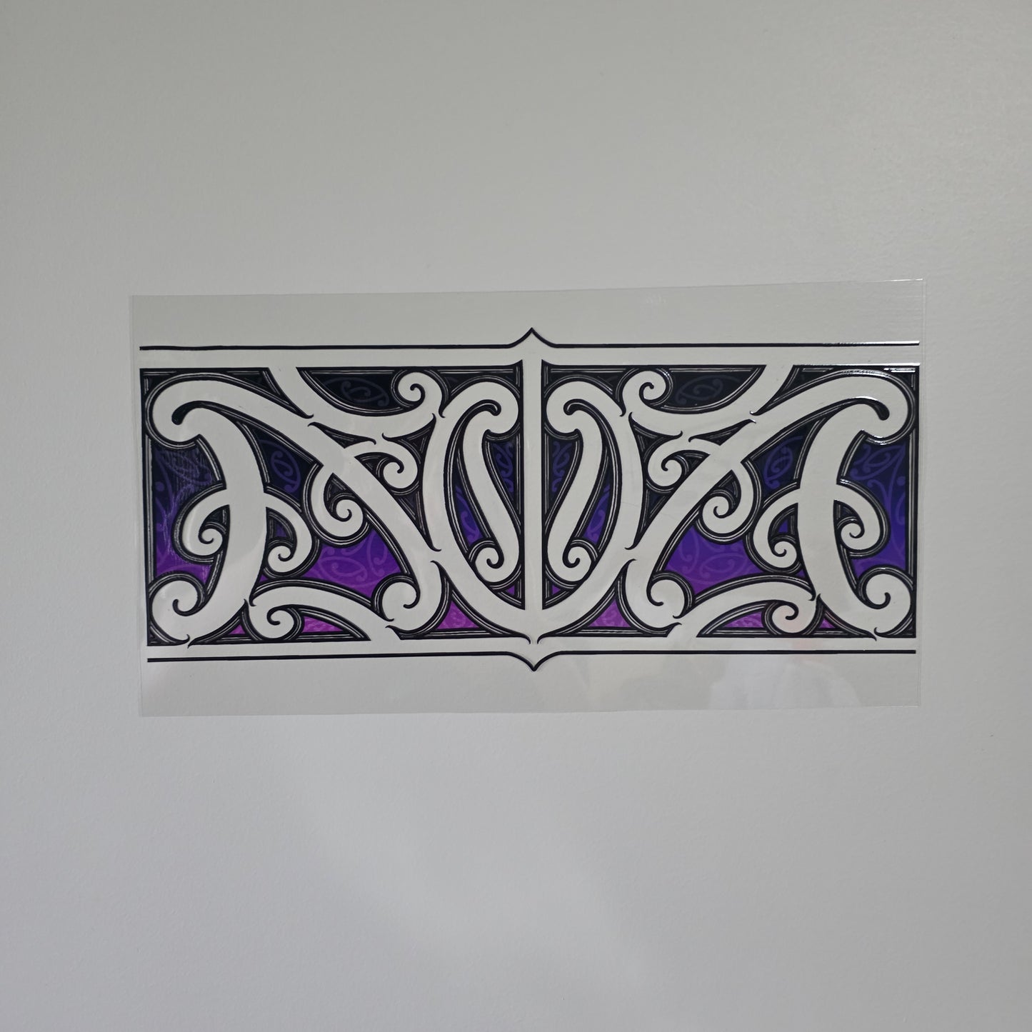 XL UV DTF DECAL MAORI DESIGN 38CMX17CM for touch lamps #38