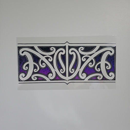 XL UV DTF DECAL MAORI DESIGN 38CMX17CM for touch lamps #38
