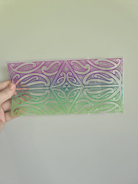 UV dtf Maori design 23cmx11cm 16oz wrap #646