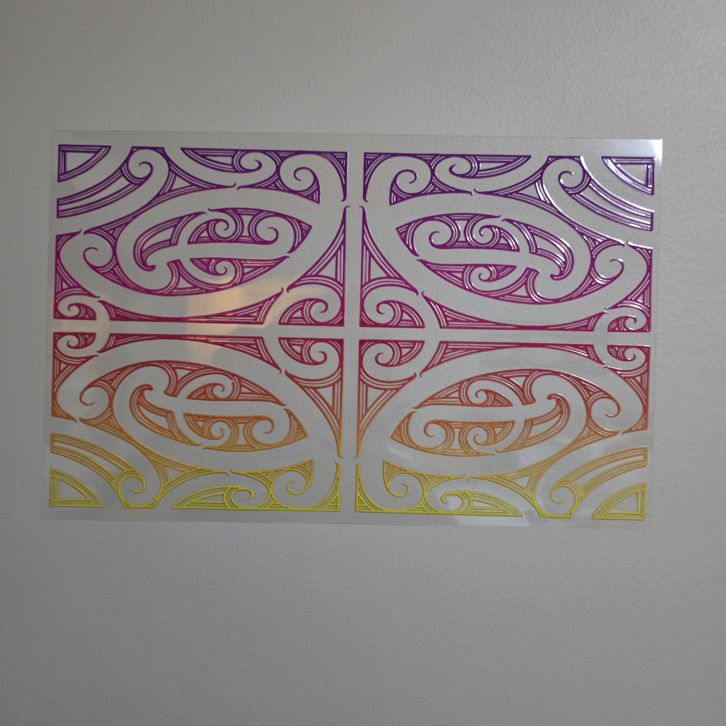 XL UV DTF DECAL MAORI DESIGN 28CMX17CM for touch lamps #259