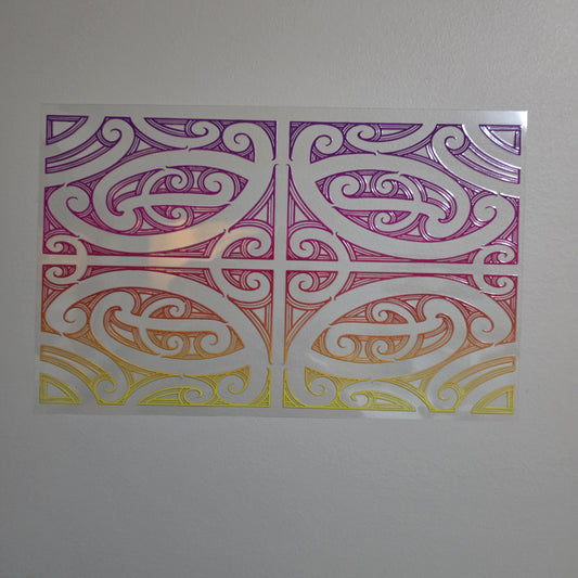 XL UV DTF DECAL MAORI DESIGN 28CMX17CM for touch lamps #259
