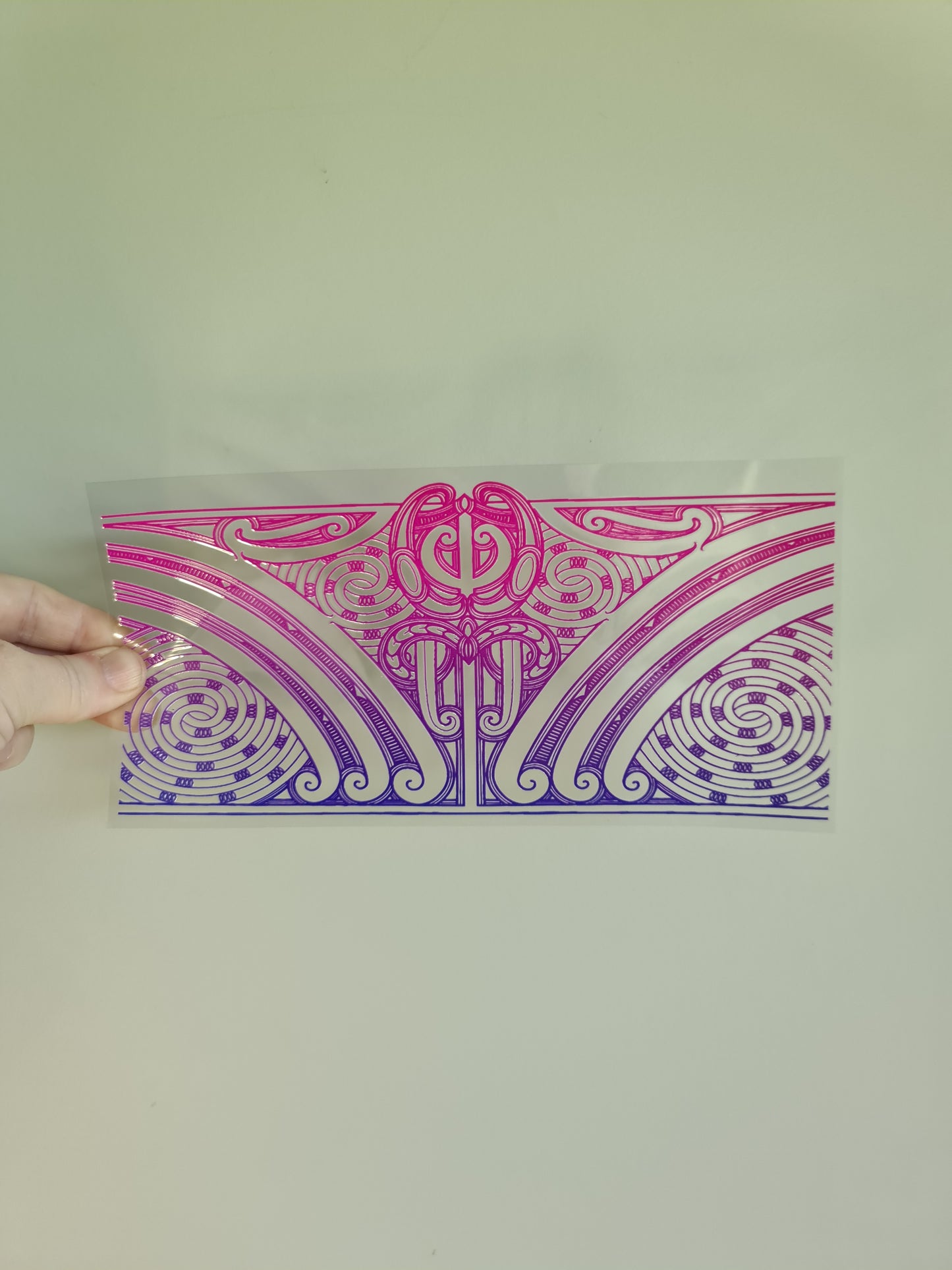 UV dtf transfer Maori design 23cmx11cm 16oz wrap #1371