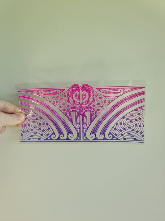 UV dtf transfer Maori design 23cmx11cm 16oz wrap #1371