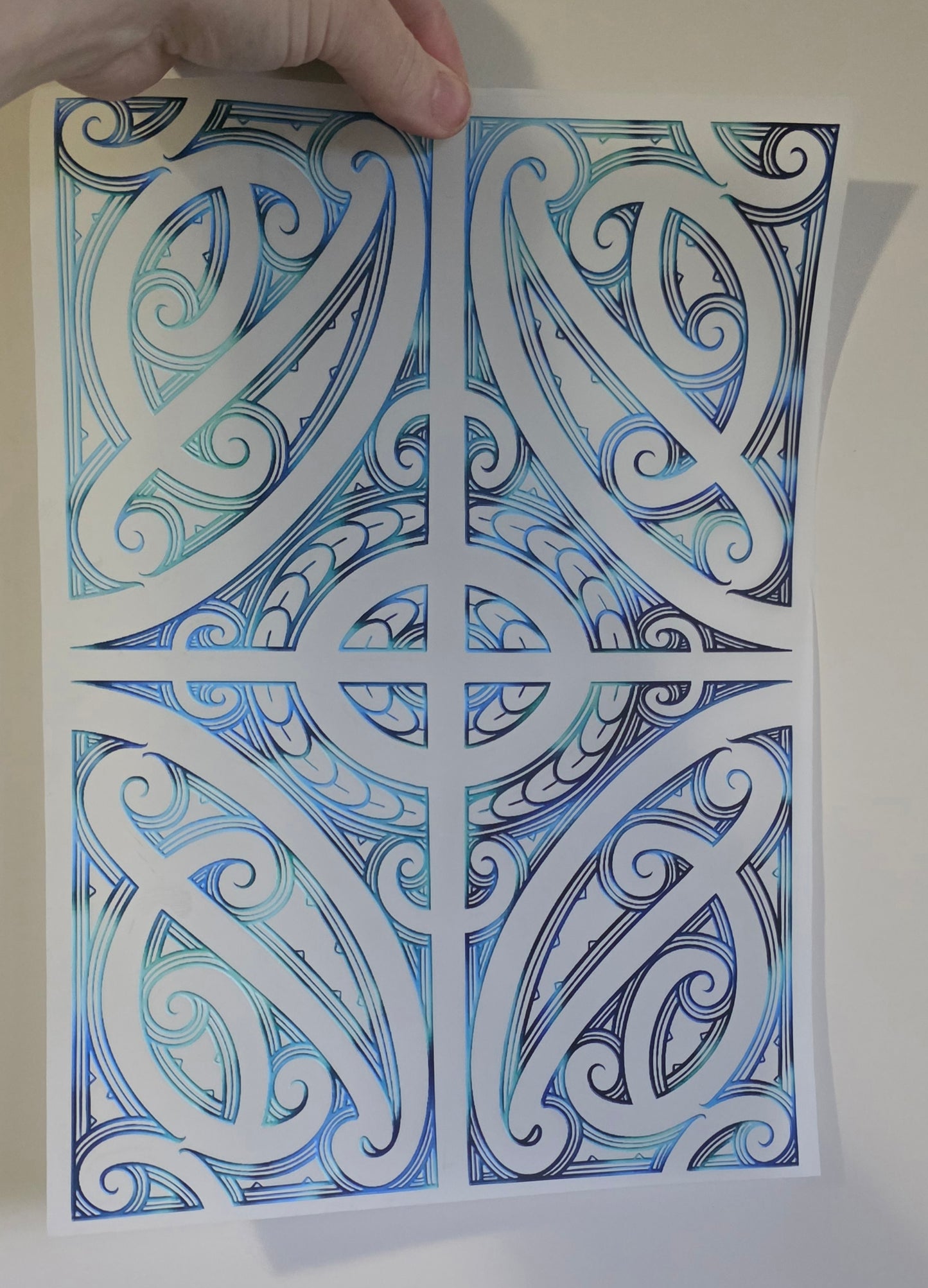Maori design Iron on DTF 30cm for clothing