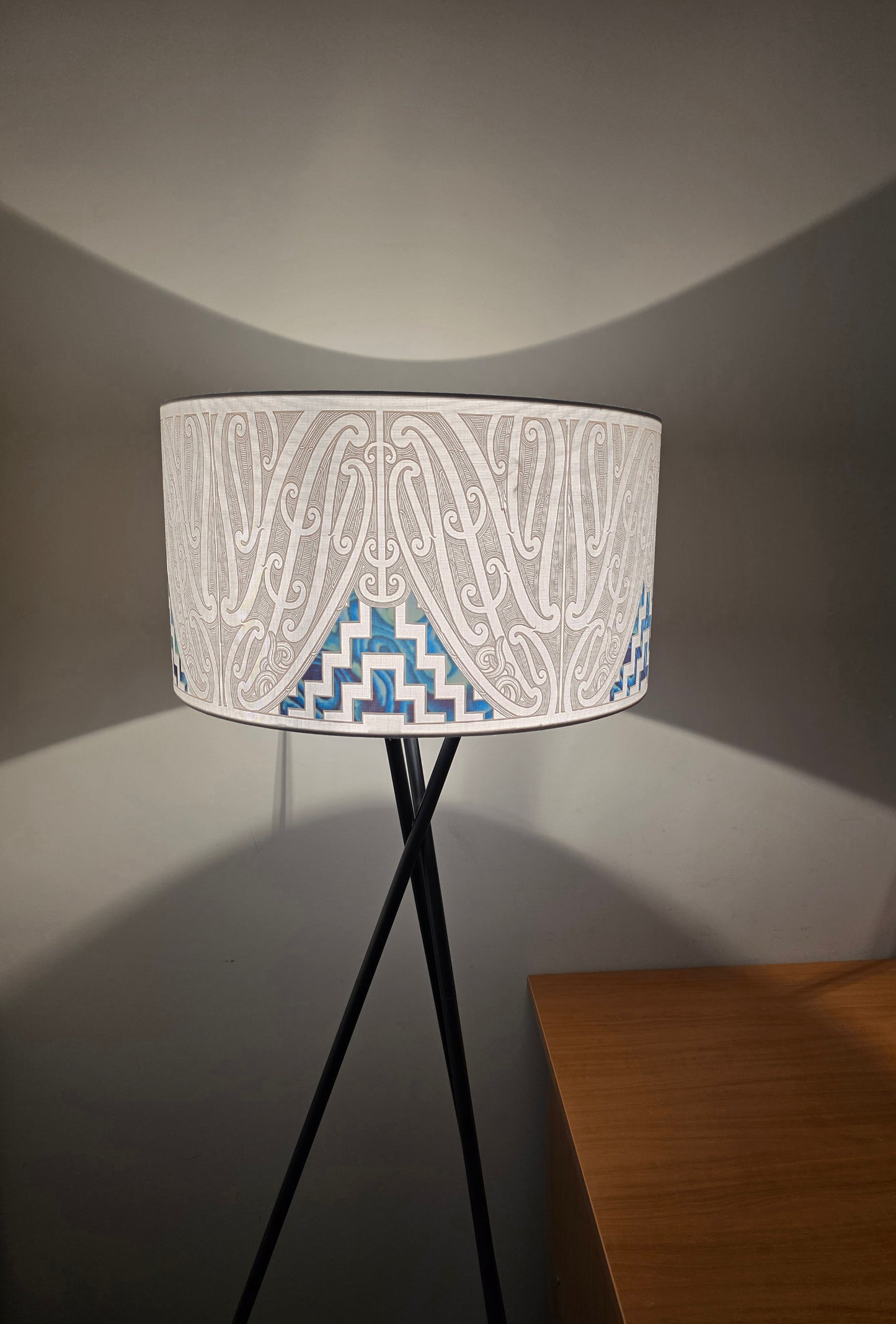 Maori Design phoenix Floor Lamp - white  paua design ♥️ - pre-order