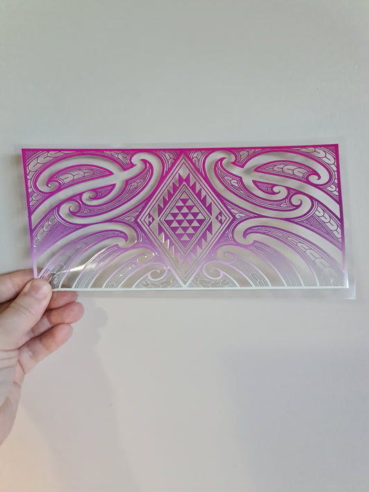 UV dtf Maori design 23cmx11cm 16oz wrap #893
