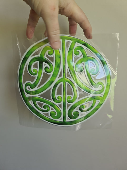 XL UV DTF DECAL MAORI DESIGN 20cm Window decal