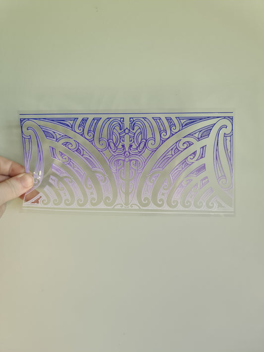 UV dtf transfer Maori design 23cmx11cm 16oz wrap #1332