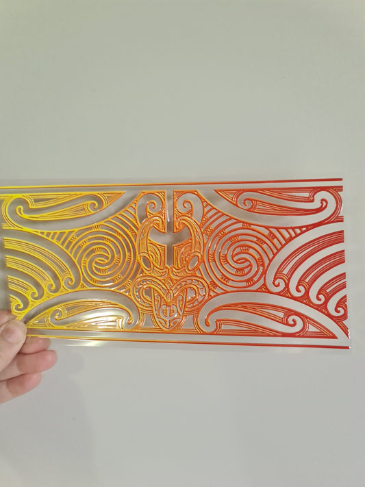 UV dtf transfer Maori design 23cmx11cm 16oz wrap #1236