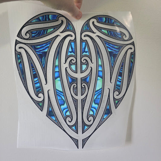 Maori design Iron on DTF 30cm
