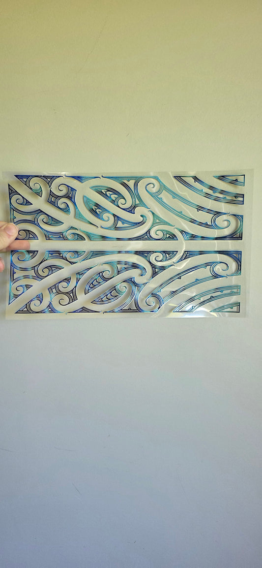 XL UV DTF DECAL MAORI DESIGN 28CMX17CM for touch lamps #170