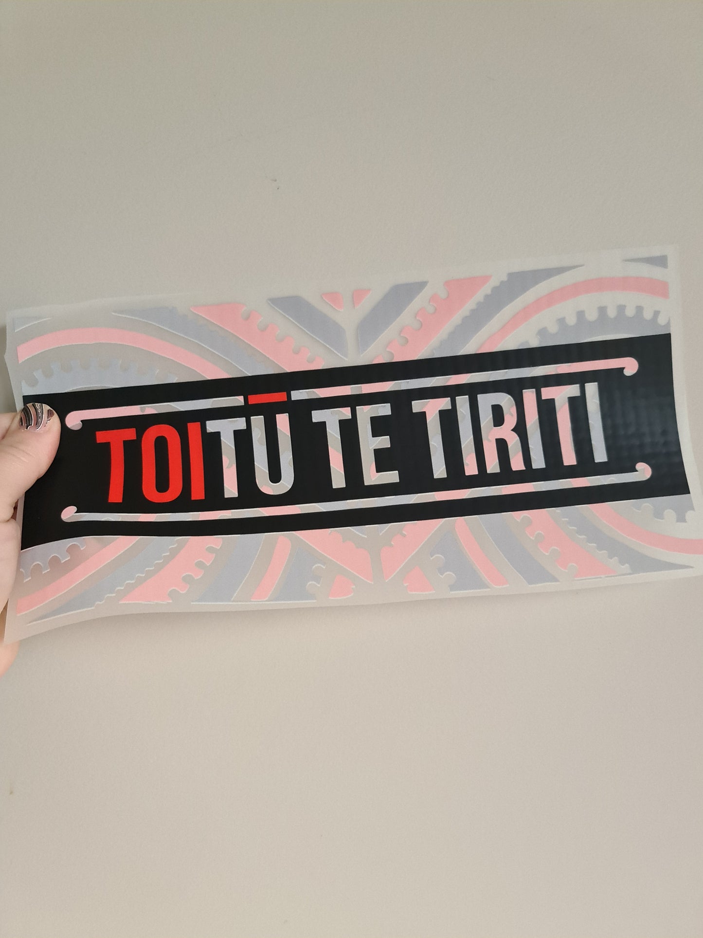 Sublimation custom Maori design Iron on 30cm