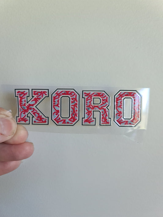 UV dtf Maori design mini size 10cm Koro letters