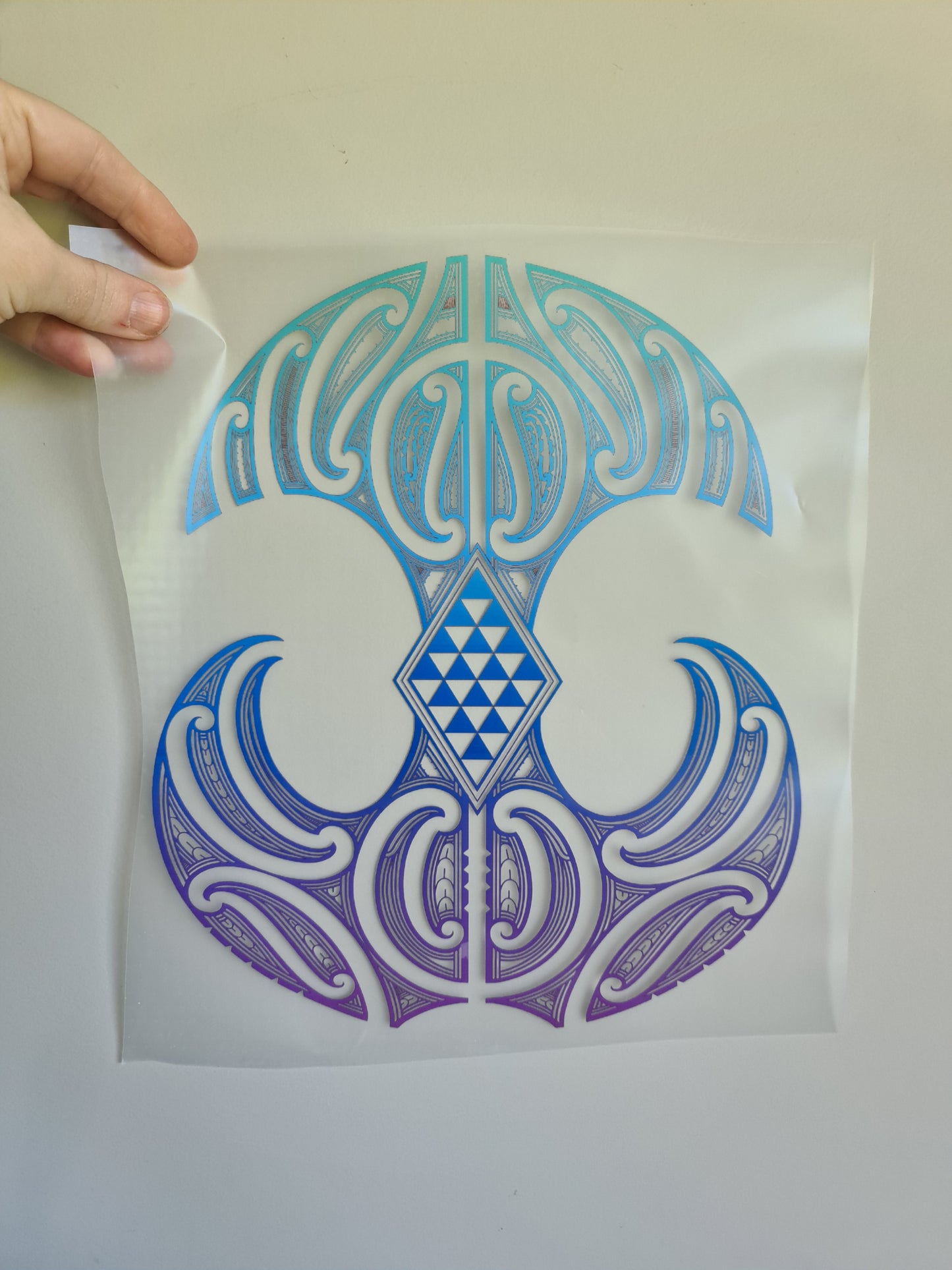 Sublimation custom Maori design Iron on 30cm