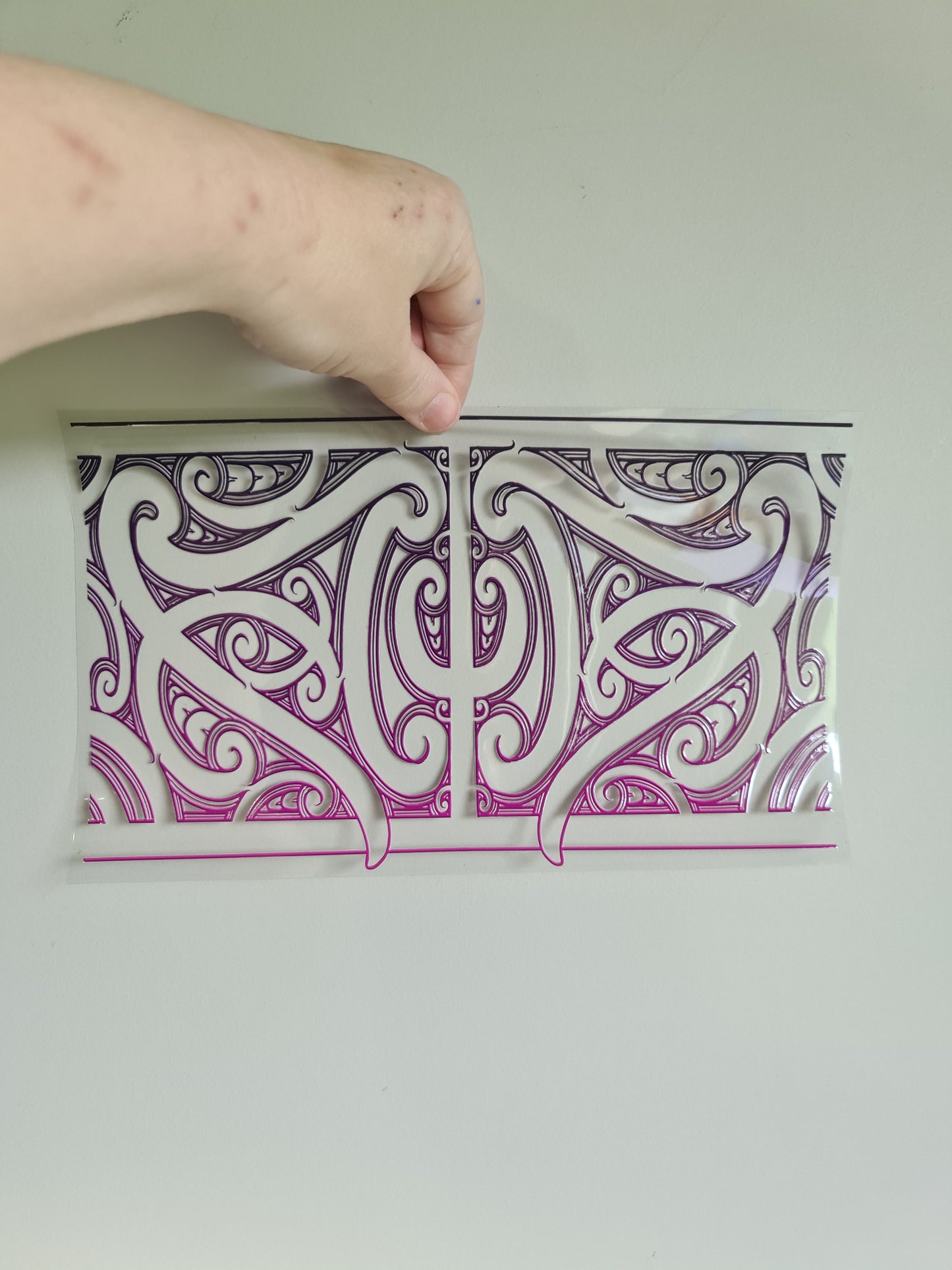 XL UV DTF DECAL MAORI DESIGN 28CMX17CM for touch lamps #108