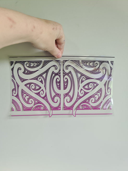 XL UV DTF DECAL MAORI DESIGN 28CMX17CM for touch lamps #108