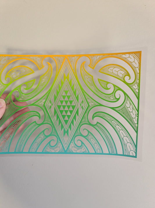 UV dtf Maori design A5 size 21cmx 14.8cm #353