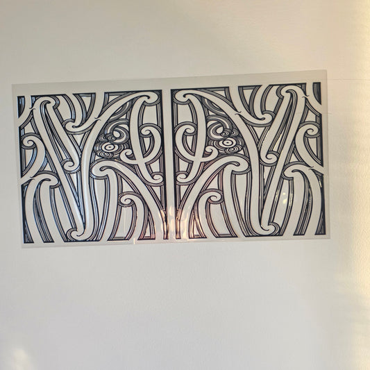 30cmx 15cm size UV DTF DECAL MAORI DESIGN for Table lamps #23